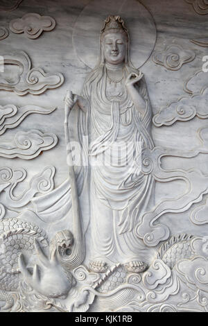 Linh Ung buddhist pagoda.  Quan Am bodhisattva of compassion or goddess of Mercy. Danang. Vietnam. Stock Photo