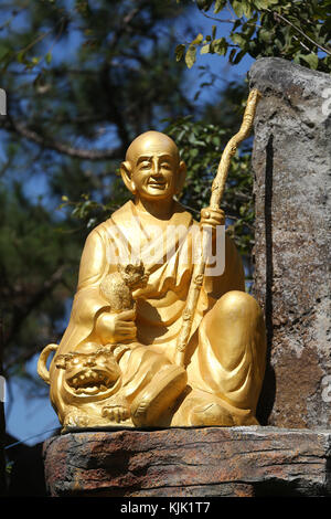 Van Hanh zen buddhist monastery. Buddhist monk.  Dalat. Vietnam. Stock Photo