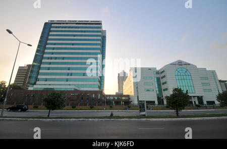 ACCRA, GHANA - APRIL 29, 2012: World Trade Center building of Accra, Ghana. Stock Photo