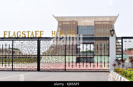 ACCRA, GHANA - FEBRUARY 23, 2012: The Flagstaff House, commonly known as 'Flagstaff House', is the presidential palace in Accra which serves as a resi Stock Photo