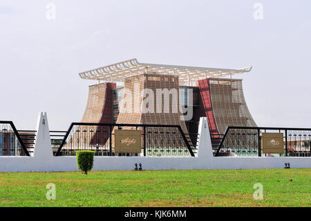 ACCRA, GHANA - FEBRUARY 23, 2012: The Flagstaff House, commonly known as 'Flagstaff House', is the presidential palace in Accra which serves as a resi Stock Photo