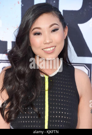 WESTWOOD, CA - MAY 16: Awkwafina Nora Lum arrives at the premiere of Universal Pictures' 'Neighbors 2: Sorority Rising' at the Regency Village Theatre on May 16, 2016 in Westwood, California.    People:  Awkwafina Nora Lum Stock Photo