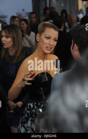 NEW YORK, NY - JUNE 21: Blake Lively attends the 'The Shallows' world premiere at AMC Loews Lincoln Square on June 21, 2016 in New York City.   People:  Blake Lively Stock Photo