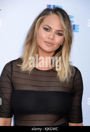 NORTH HOLLYWOOD, CA - JUNE 14: Chrissy Teigen arrives at the FYC Event - Spike's 'Lip Sync Battle' at Saban Media Center on June 14, 2016 in North Hollywood, California.   People:  Chrissy Teigen Stock Photo