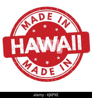 Made in Hawaii grunge rubber stamp on white background, vector illustration Stock Vector