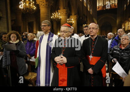Ecumenical celebration in Notre Dame cathedral, Paris. France. Stock Photo