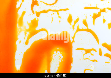 Orange jam on macro. Stock Photo
