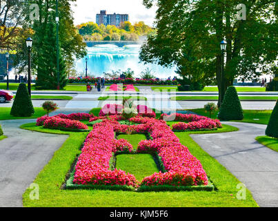 View of the Queen Victoria Park next to Niagara Falls in Canada on a sunny day in autumn. Stock Photo