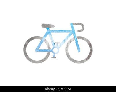 Watercolor Bicycle on white Stock Vector