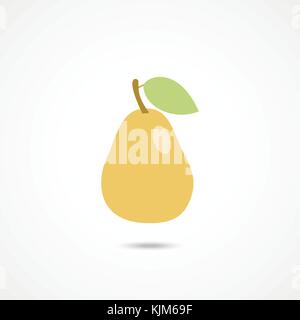 Pear icon on white Stock Vector