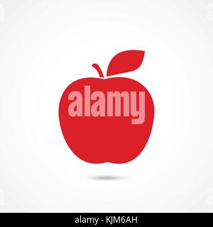 Apple icon on white Stock Vector
