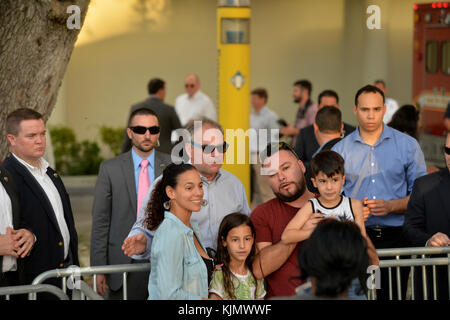 MIAMI, FL - OCTOBER 15: Celebration for Liberty City's Organizing Office Opening with Senator Tim Kaine and Pusha T in the parking lot of the Carrie P. Meek Entrepreneurial Education Center at Miami Dade College North Campus on October 15, 2016 in Miami , Florida.   People:  Tim Kaine Stock Photo