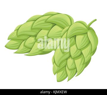 Vector hop cone isolated on white background.Visual graphic icons or logos. Website page and mobile app design Stock Vector