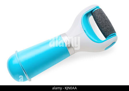 Electric roller file to remove rough skin. Isolated on white, clipping path included Stock Photo