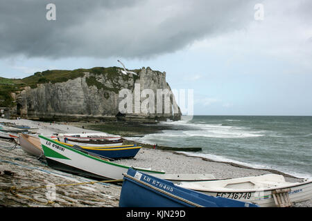 The Manneporte arch near Etratat, Normandy, France Stock Photo