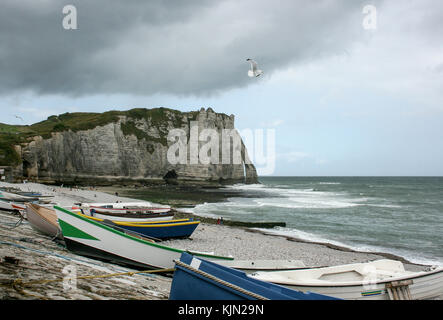 The Manneporte arch near Etratat, Normandy, France Stock Photo