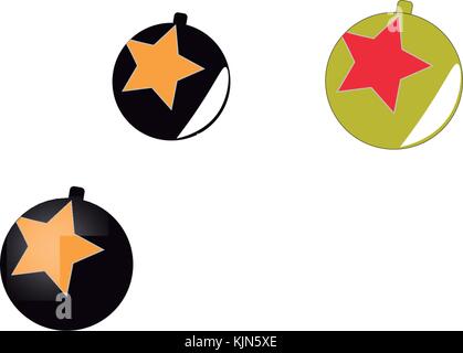 Crhistmas Balls, Decoration, December Happy new year Stock Vector
