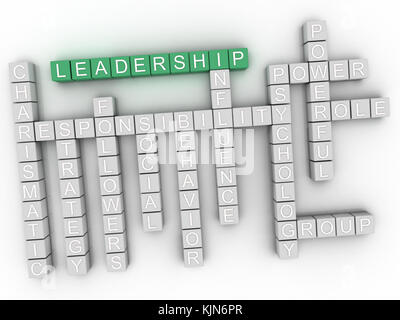 3d Leadership Concept word cloud Stock Photo