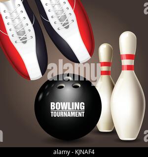 Pins ball and shoes for bowling Poster for Sale by shopdiego