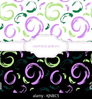 Vector seamless pattern. Abstract background with brush strokes. Stock Vector