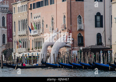 Venice is the capital of the Veneto region. It is situated across a group of 118 small islands[1] that are separated by canals and linked by bridges. Stock Photo