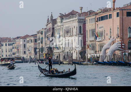 Venice is the capital of the Veneto region. It is situated across a group of 118 small islands[1] that are separated by canals and linked by bridges. Stock Photo