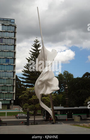 Public Artwork in front of St George Cathedral, St Georges Terrace, Perth, Western Australia. Stock Photo