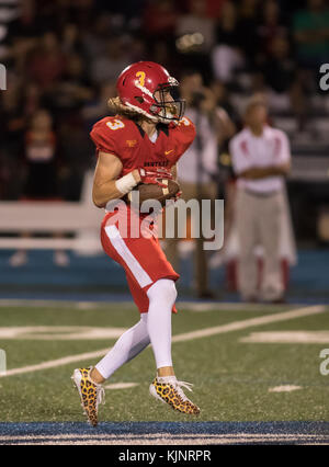 Football action with Sutter vs. Chico High School in Chico, California. Stock Photo