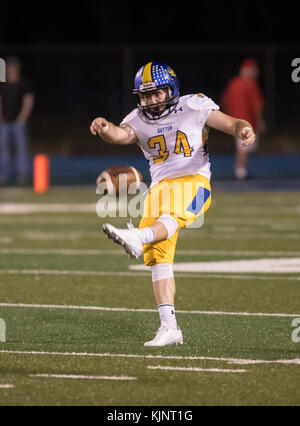 Football action with Sutter vs. Chico High School in Chico, California. Stock Photo