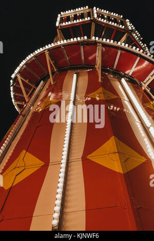 Helter Skelter ride at Winter Wonderland, annual Christmas Fair in London, UK. Stock Photo