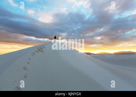 Tent in White Dunes, USA Stock Photo