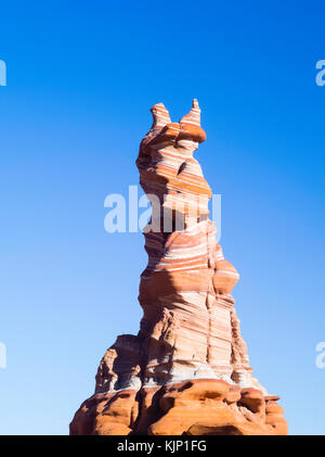 Morning view of the Hopi Clown, a Moenave Sandstone formation in the Adeii Echii Cliffs of Coconino County, Arizona. Stock Photo