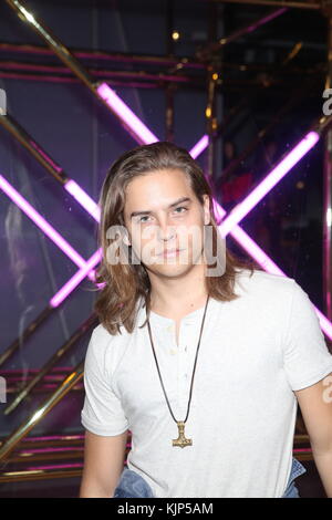 American Eagle celebrates 40 year anniversary at new AE Studio in New York City  Featuring: Dylan Sprouse Where: New York, New York, United States When: 24 Oct 2017 Credit: Derrick Salters/WENN.com Stock Photo