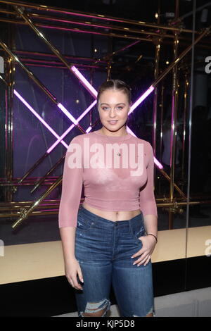 American Eagle celebrates 40 year anniversary at new AE Studio in New York City  Featuring: Iskra Lawrence Where: New York, New York, United States When: 24 Oct 2017 Credit: Derrick Salters/WENN.com Stock Photo