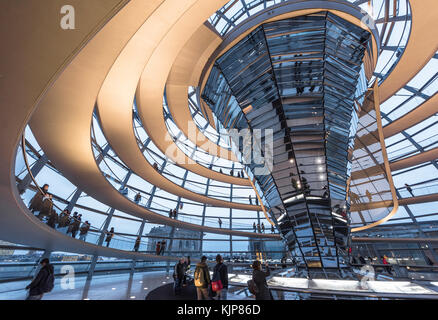 Impressive Bundestag Dome architecture by Norman Foster Stock Photo