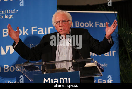 MIAMI, FL - NOVEMBER 19: Bernie Sanders attends the Miami Book Fair held at Miami Dade College on November 19, 2016 in Miami Florida   People:  Bernie Sanders