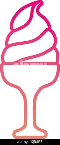 ice cream in glass   vector illustration Stock Vector