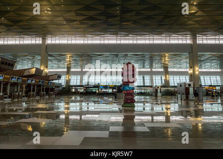 Jakarta, Indonesia: November 2017 : Jakarta (Soekarno-Hatta) International Airport Terminal 3. Jakarta Aiport is the largest airport in Java. Stock Photo