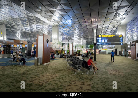 Jakarta, Indonesia: November 2017 : Jakarta (Soekarno-Hatta) International Airport Terminal 3. Jakarta Aiport is the largest airport in Java. Stock Photo
