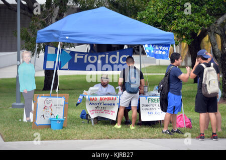 MIAMI, FL - OCTOBER 26: Florida International University Early Voting Event with Josh Gad. Joshua Ilan 'Josh' Gad (born February 23, 1981) is an American actor, comedian, and singer best known staring in the movie Wedding Ringer, voicing Olaf in Frozen, for originating the role of Elder Arnold Cunningham in the Broadway musical The Book of Mormon, and Ryan Church and in the television series Back to You on October 26, 2016 at Florida International University in Miami, Florida   People:  Josh Gad Stock Photo