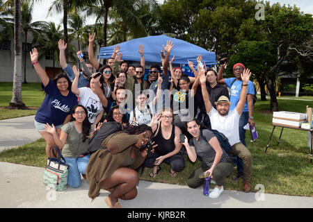 MIAMI, FL - OCTOBER 26: Florida International University Early Voting Event with Josh Gad. Joshua Ilan 'Josh' Gad (born February 23, 1981) is an American actor, comedian, and singer best known staring in the movie Wedding Ringer, voicing Olaf in Frozen, for originating the role of Elder Arnold Cunningham in the Broadway musical The Book of Mormon, and Ryan Church and in the television series Back to You on October 26, 2016 at Florida International University in Miami, Florida   People:  Josh Gad Stock Photo