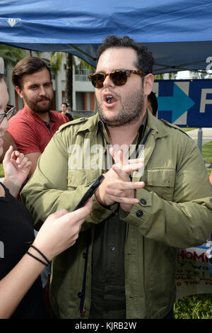 MIAMI, FL - OCTOBER 26: Florida International University Early Voting Event with Josh Gad. Joshua Ilan 'Josh' Gad (born February 23, 1981) is an American actor, comedian, and singer best known staring in the movie Wedding Ringer, voicing Olaf in Frozen, for originating the role of Elder Arnold Cunningham in the Broadway musical The Book of Mormon, and Ryan Church and in the television series Back to You on October 26, 2016 at Florida International University in Miami, Florida   People:  Josh Gad Stock Photo