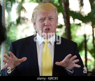 PALM BEACH FL - JANUARY 04: Donald Trump, Melania Trump and Barron Trump attend The Trump Invitational Grand Prix at Club Mar-a-Lago on January 4, 2015 in Miami, Florida   People:  Donald Trump  Transmission Ref:  MNC5  Must call if interested Michael Storms Storms Media Group Inc. 305-632-3400 - Cell 305-513-5783 - Fax MikeStorm@aol.com Stock Photo