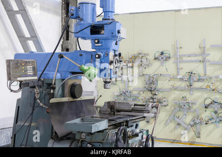 lathe with control panel on the background c measuring instruments Stock Photo