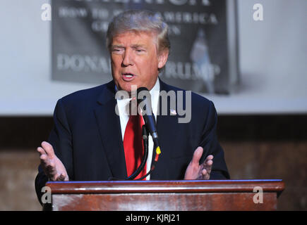 NEW YORK, NY - NOVEMBER 03: Donald Trump attends a press conference for the release of his new book 'Crippled America' at Trump Tower on November 3, 2015 in New York City  People:  Donald Trump Stock Photo