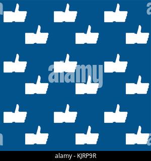 Social network seamless pattern. Vector communication like hand background illustration Stock Vector