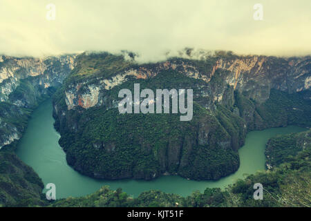 View from above the Sumidero Canyon in Chiapas, Mexico Stock Photo