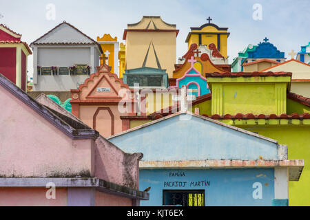 Colorful tombs at the cemetery | Chichicastenango | Guatemala Stock Photo