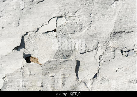 White clay plaster on the wall. Texture and background. Stock Photo