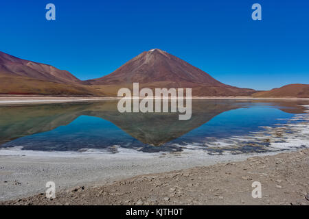 Photo taken in August 2017 in Altiplano Bolivia, South America: Laguna Verde Altiplano Bolivia Stock Photo